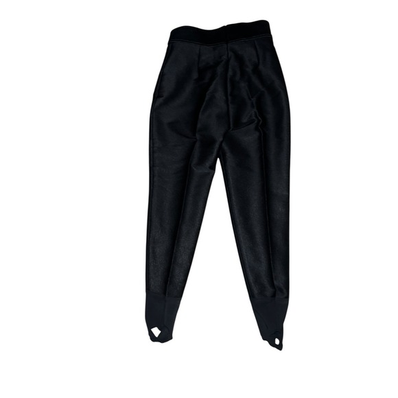 Bogner Stirrup Ski Pant Sz 8r High Rise Black minimalist monochrome - Picture 1 of 7